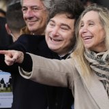 Karina Milei, à droite de son frère Javier Milei, occupe le poste de secrétaire générale de la présidence (archives). KEYSTONE/AP/Gustavo Garello